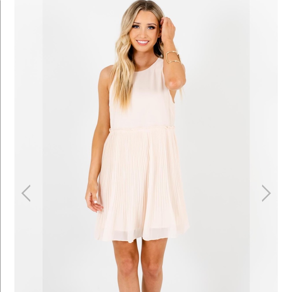 Following My Dreams Cream Mini Dress